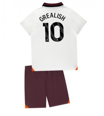 Manchester City Jack Grealish #10 Udebanesæt Børn 2023-24 Kort ærmer (+ korte bukser)